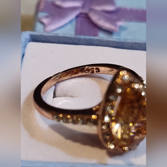 NIB Bloomingdale's Rose Gold Vermeil 3ct Morganite Teardrop Ring Size 7 - Picture 13 of 14